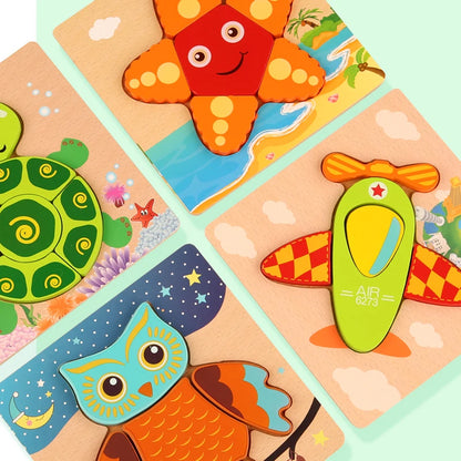 3D Holz-Puzzle für Kinder – Spielerisch lernen & kreativ entdecken
