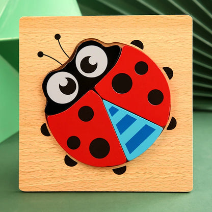 3D Holz-Puzzle für Kinder – Spielerisch lernen & kreativ entdecken