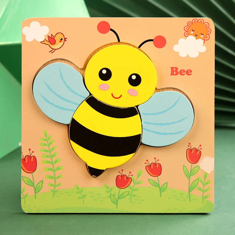 3D Holz-Puzzle für Kinder – Spielerisch lernen & kreativ entdecken