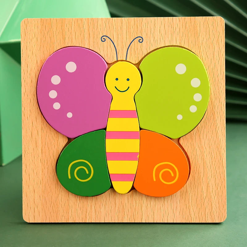 3D Holz-Puzzle für Kinder – Spielerisch lernen & kreativ entdecken