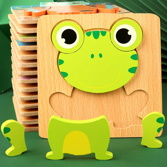 3D Holz-Puzzle für Kinder – Spielerisch lernen & kreativ entdecken