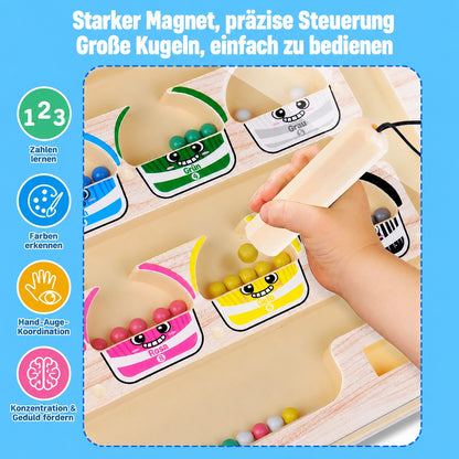 Montessori-Magnetische Farbsortierung aus Holz