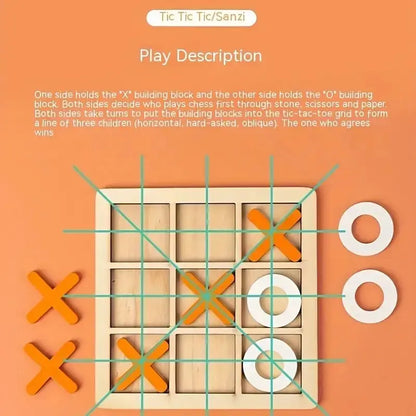 Montessori Holz Tic-Tac-Toe Lernspiel