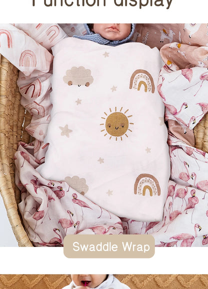 Bamboo Cotton Baby Muslin Swaddle Blanket