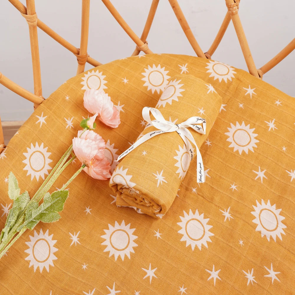 Bamboo Cotton Baby Muslin Swaddle Blanket
