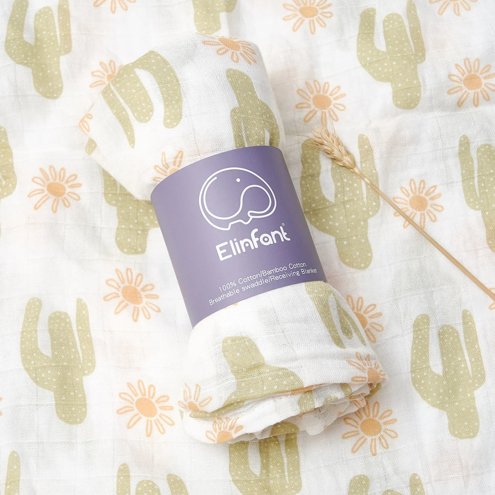 Bamboo Cotton Baby Muslin Swaddle Blanket