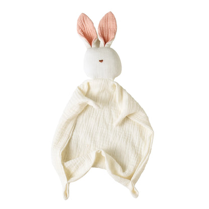 Cute bunny security blanket made of 100% cotton for babies