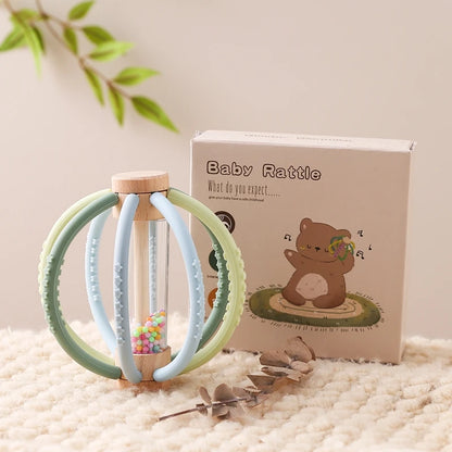 Baby Wooden Rain Shaker & Teether