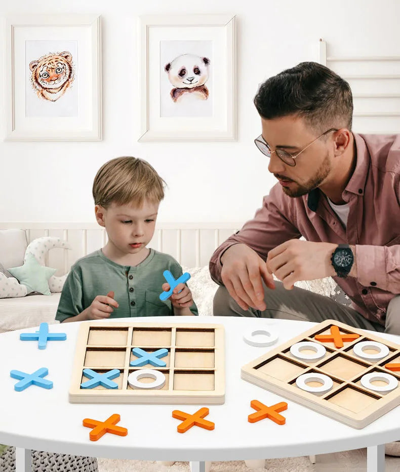 Montessori Holz Tic-Tac-Toe Lernspiel