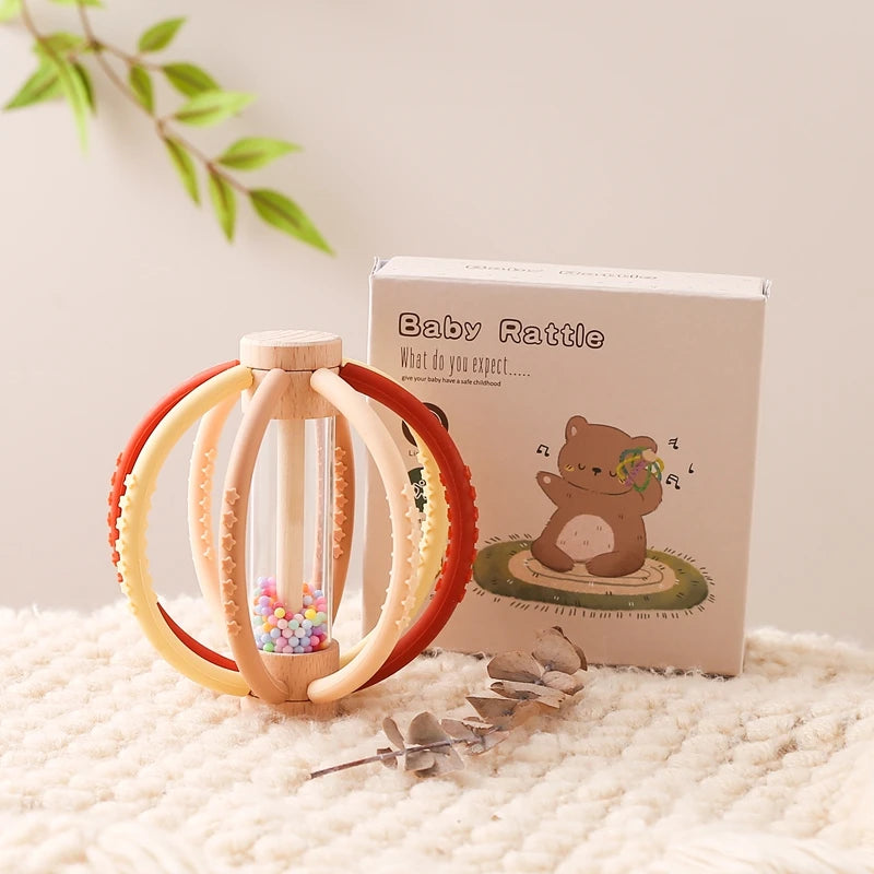 Baby Wooden Rain Shaker & Teether