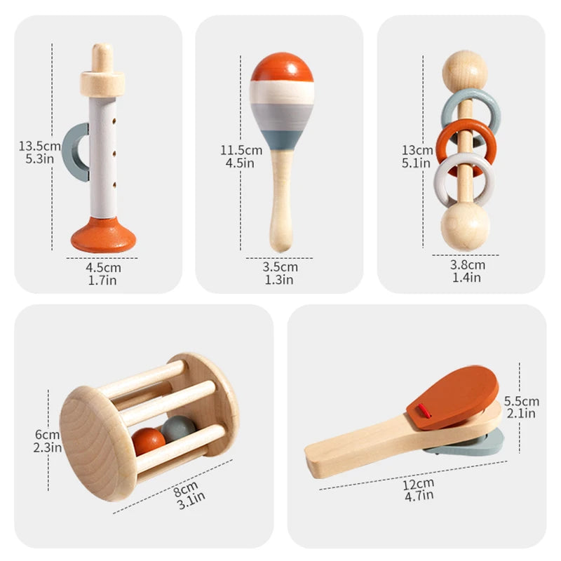 Montessori Musikinstrumente aus Holz