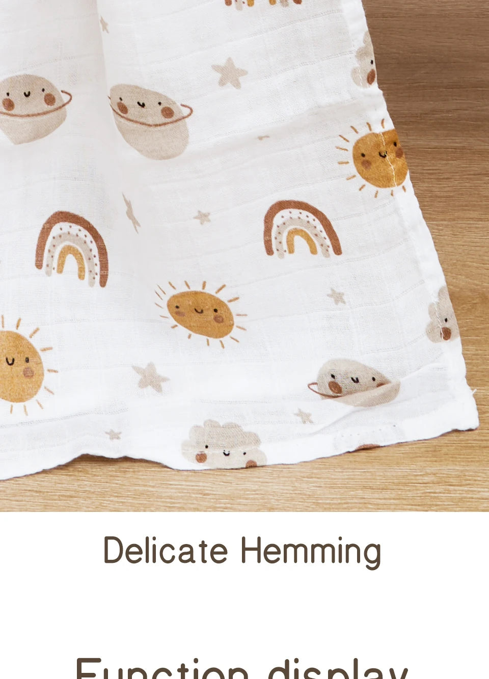 Bamboo Cotton Baby Muslin Swaddle Blanket