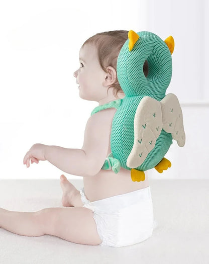 Baby learning-to-walk pillow with fall protection