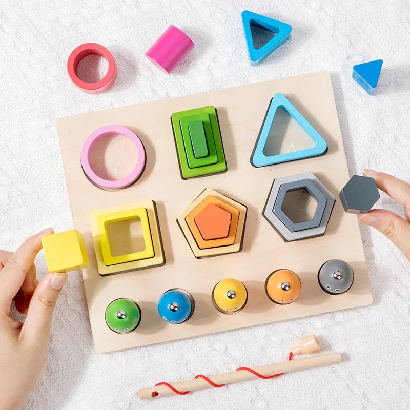 Montessori Steck- & Sortierbrett aus Holz