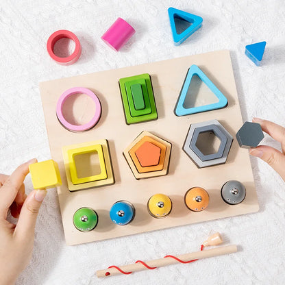 Montessori Steck- & Sortierbrett aus Holz