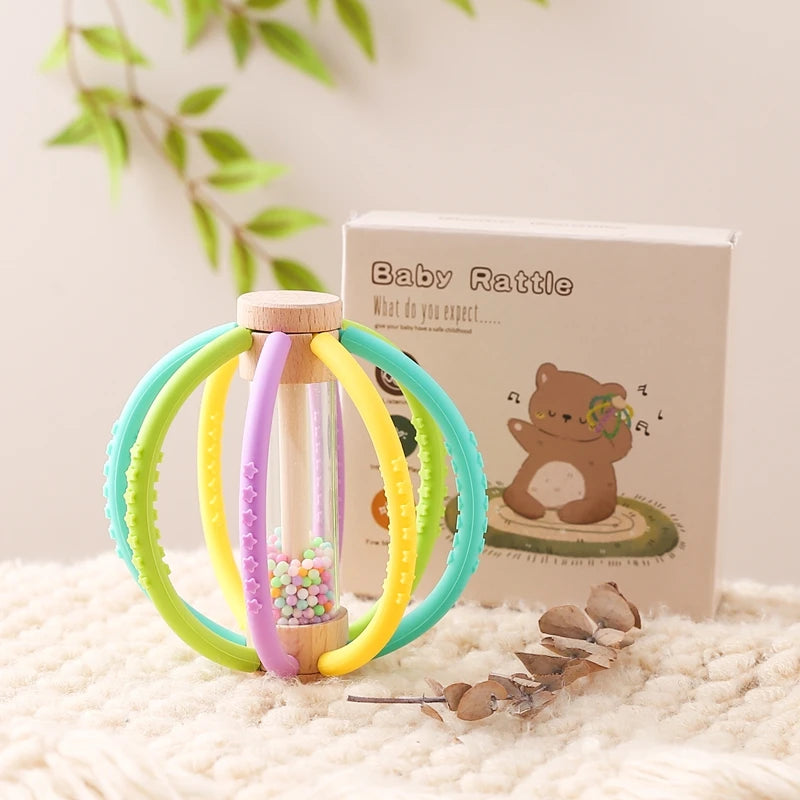 Baby Wooden Rain Shaker & Teether