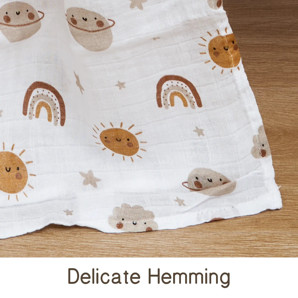 Bamboo Cotton Baby Muslin Swaddle Blanket
