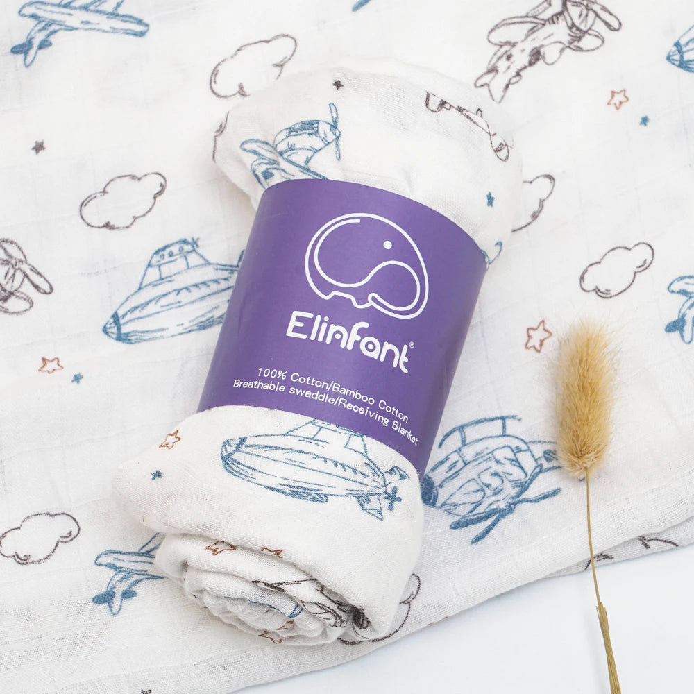 Bamboo Cotton Baby Muslin Swaddle Blanket