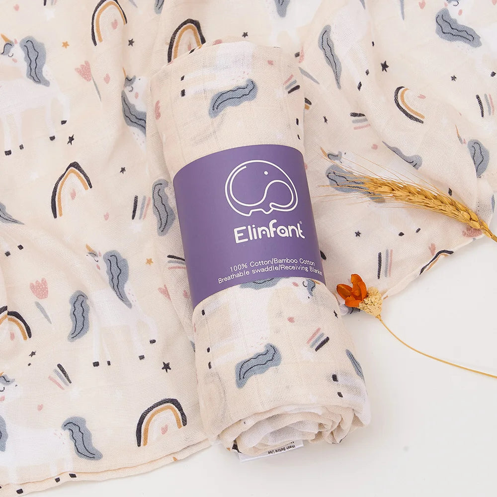 Bamboo Cotton Baby Muslin Swaddle Blanket