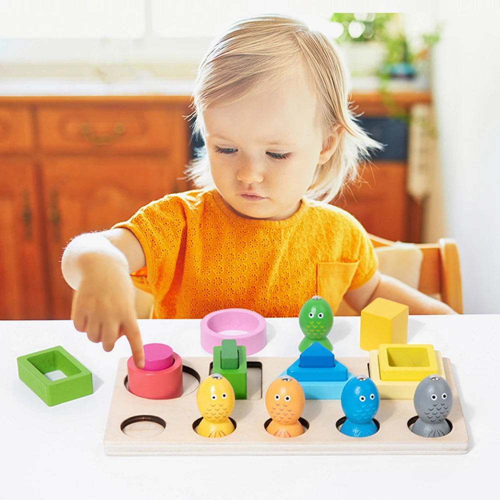 Montessori Steck- & Sortierbrett aus Holz