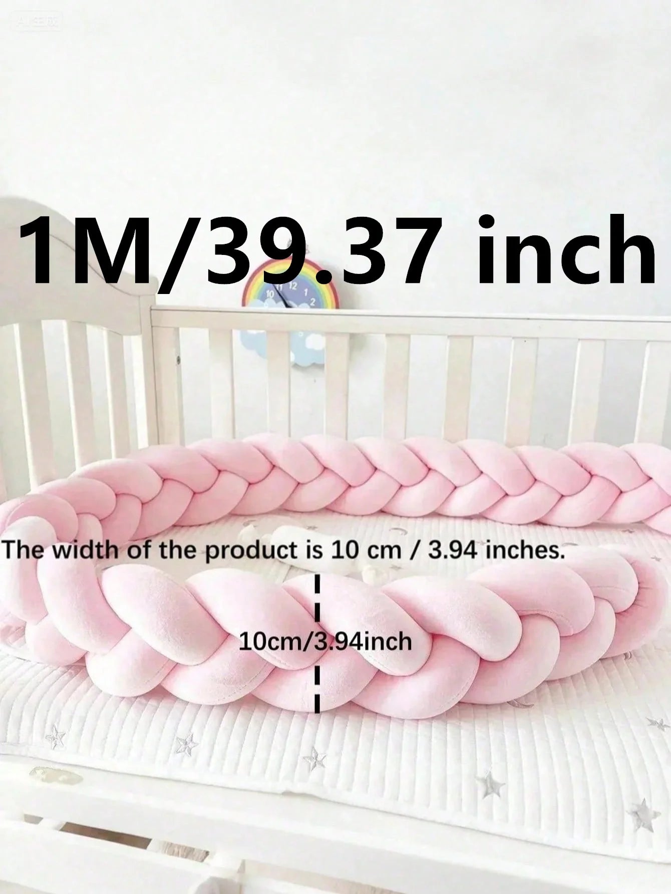 Cot bumper, Braided Cot Bumper for Toddlers