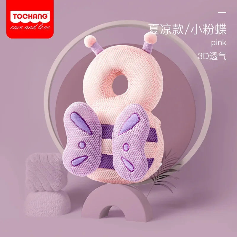 Baby learning-to-walk pillow with fall protection