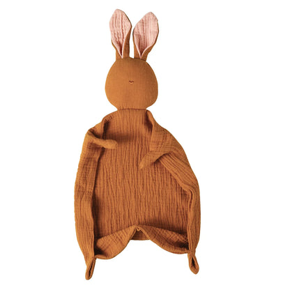 Cute bunny security blanket made of 100% cotton for babies