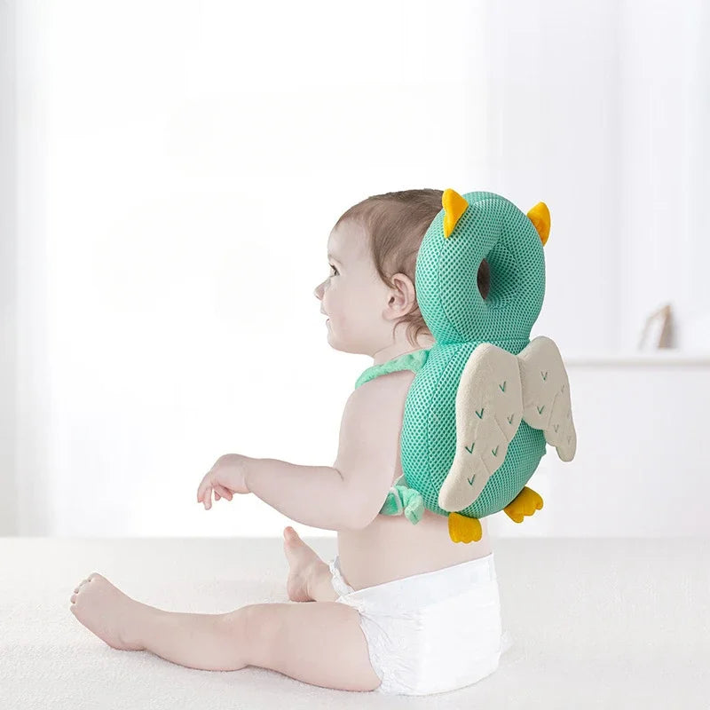 Baby learning-to-walk pillow with fall protection