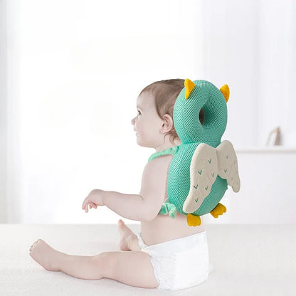 Baby learning-to-walk pillow with fall protection