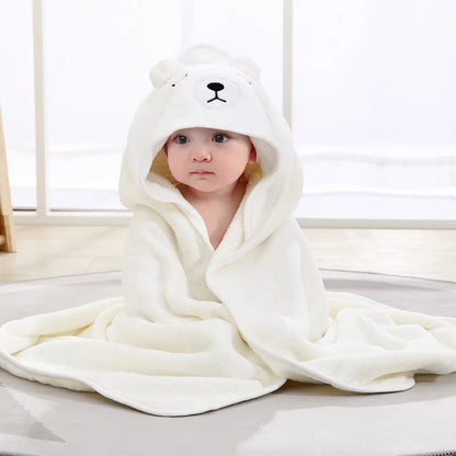 Cartoon-Tier Baby-Badetücher Weiche Kapuzenhandtücher für Neugeborene Kleinkind-Bademantel Warme Schlafwickel für Jungen und Mädchen