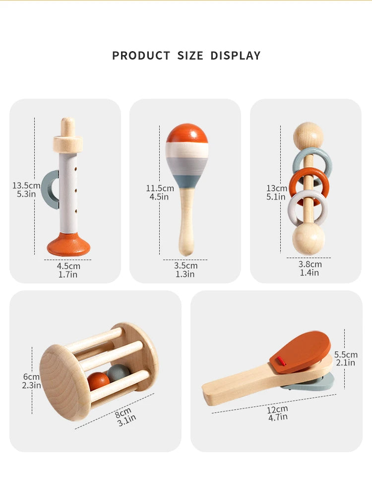 Montessori Musikinstrumente aus Holz
