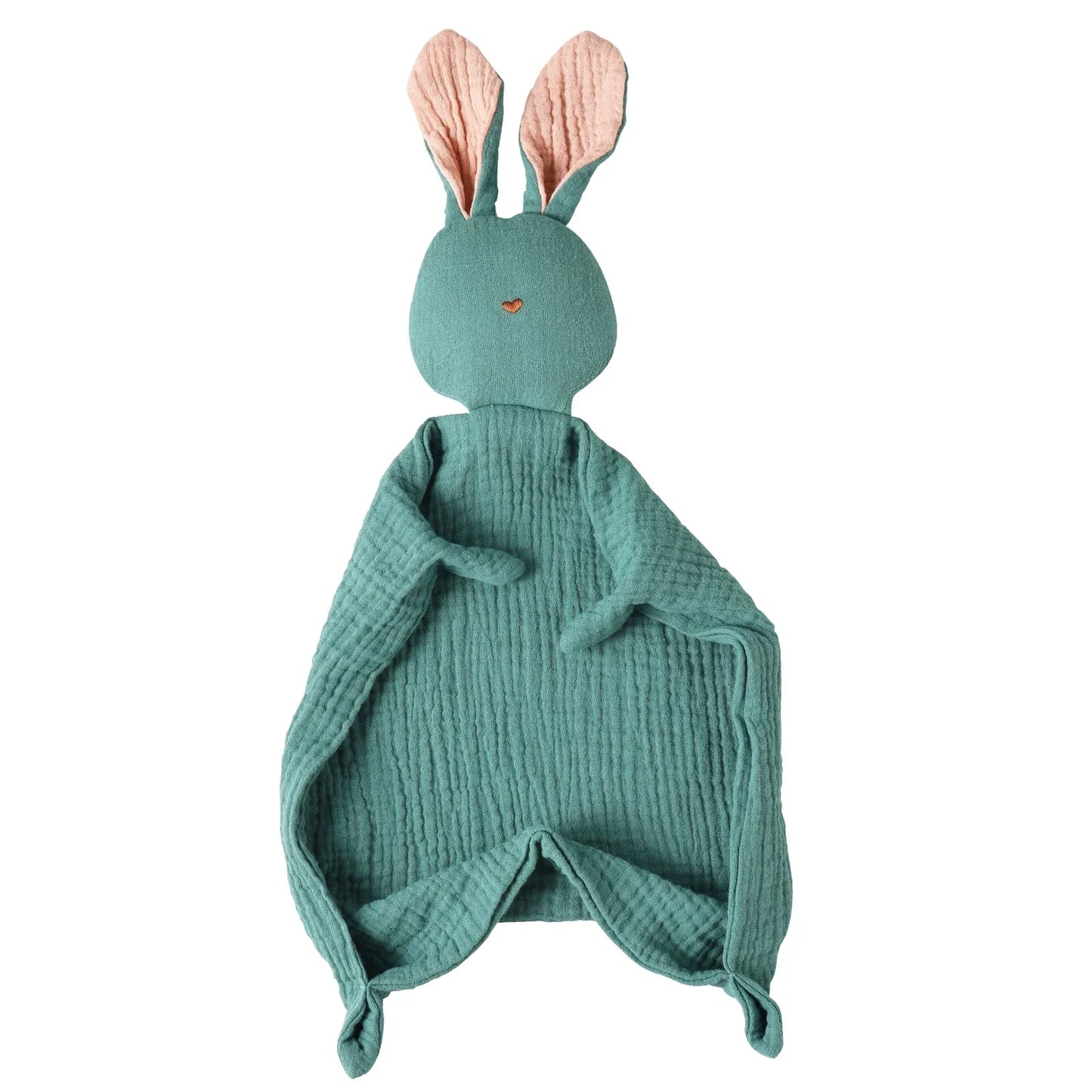 Cute bunny security blanket made of 100% cotton for babies