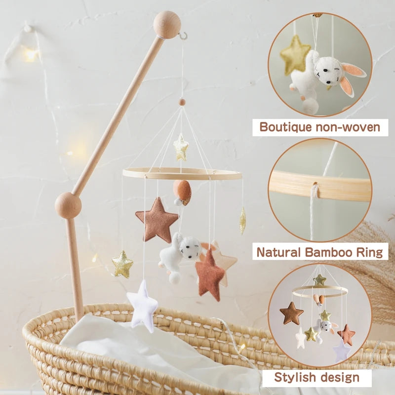 Baby Holz-Rassel mit Tiermotiv