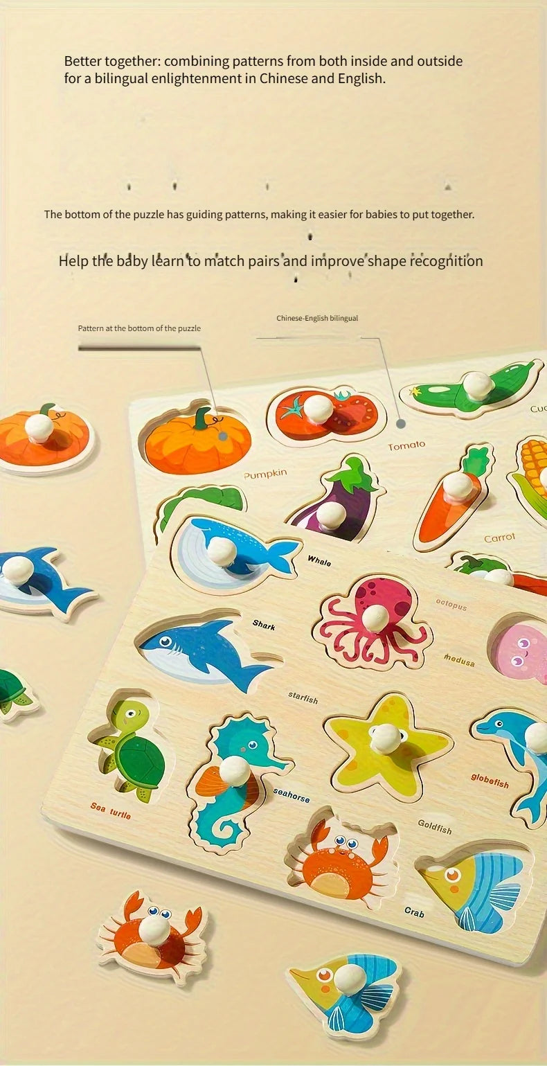 Wooden Puzzles for Babies & Toddlers
