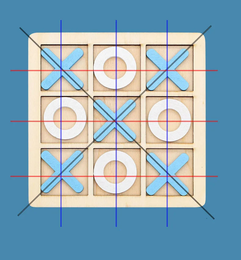 Montessori Holz Tic-Tac-Toe Lernspiel