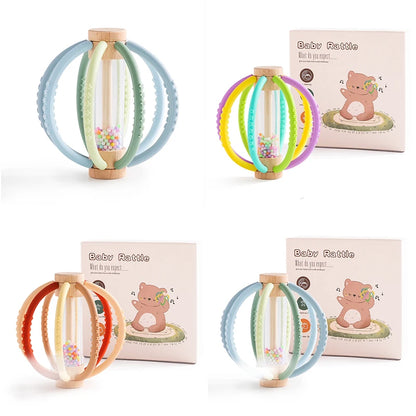 Baby Wooden Rain Shaker & Teether