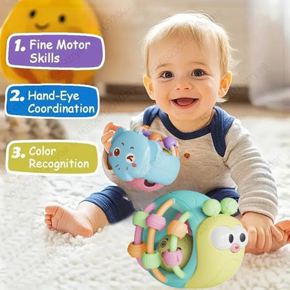 Baby Greifball mit Rassel & Beißring – Entdecken, Greifen und Spielen