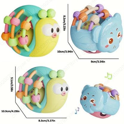 Baby Greifball mit Rassel & Beißring – Entdecken, Greifen und Spielen