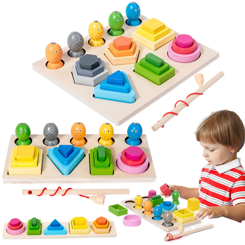 Montessori Steck- & Sortierbrett aus Holz