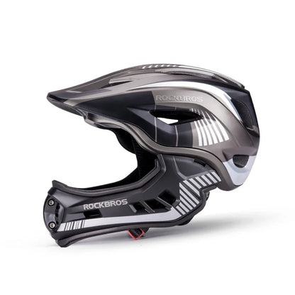 ROCKBROS Kinder-Fahrrad- und Rollerhelm - abnehmbarer Integralhelm