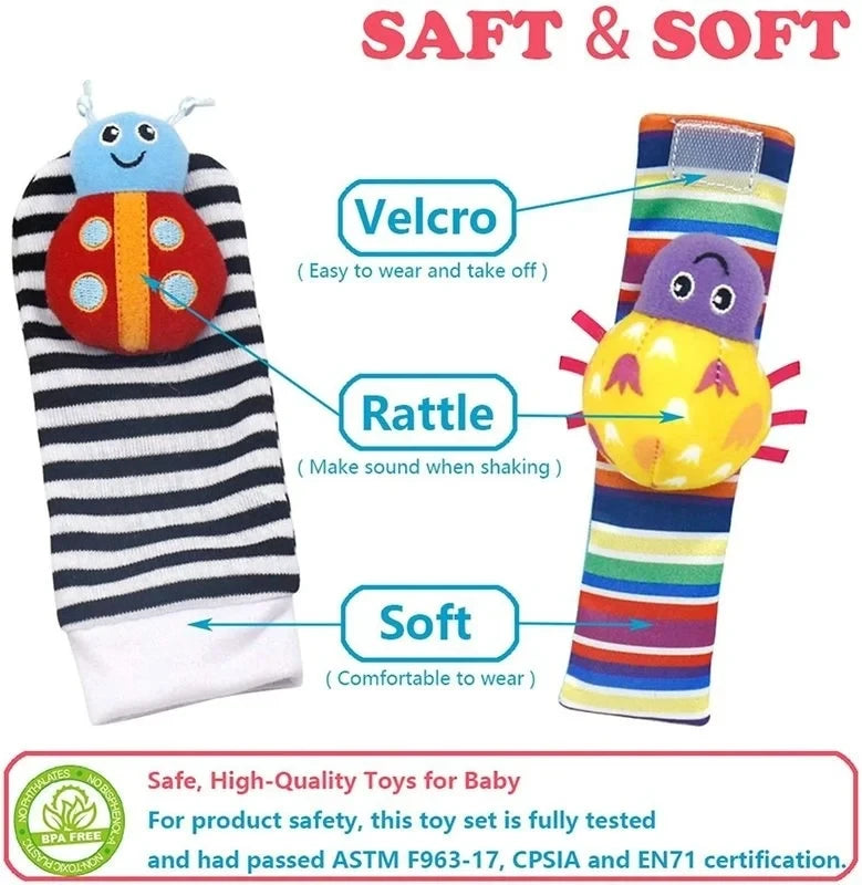 AFOVIC Baby Rattle Set