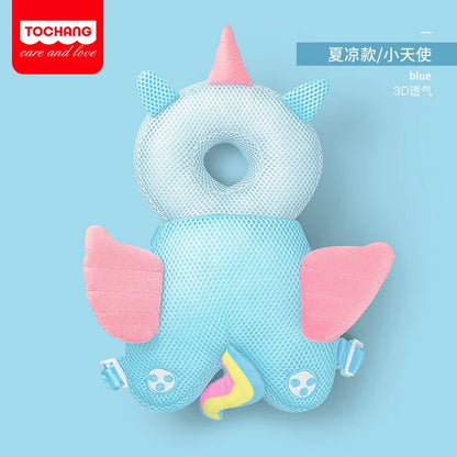 Baby learning-to-walk pillow with fall protection