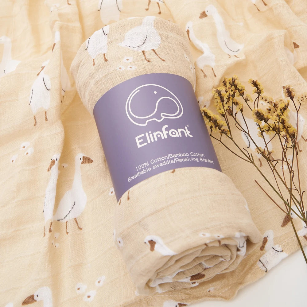 Bamboo Cotton Baby Muslin Swaddle Blanket