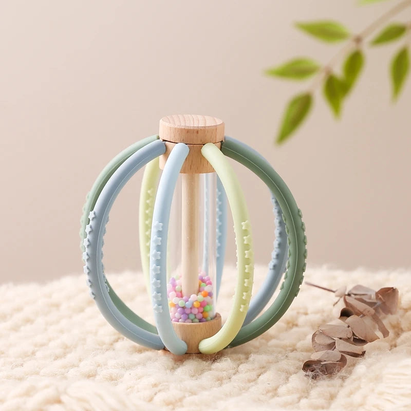 Baby Wooden Rain Shaker & Teether