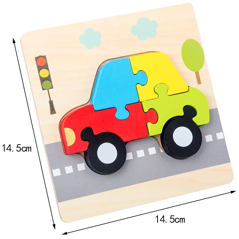 3D Holz-Puzzle für Kinder – Spielerisch lernen & kreativ entdecken