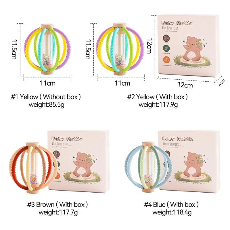 Baby Wooden Rain Shaker & Teether