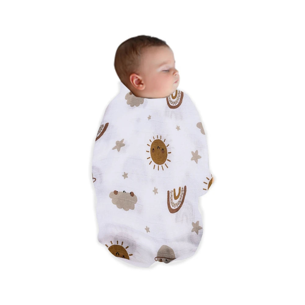 Bamboo Cotton Baby Muslin Swaddle Blanket