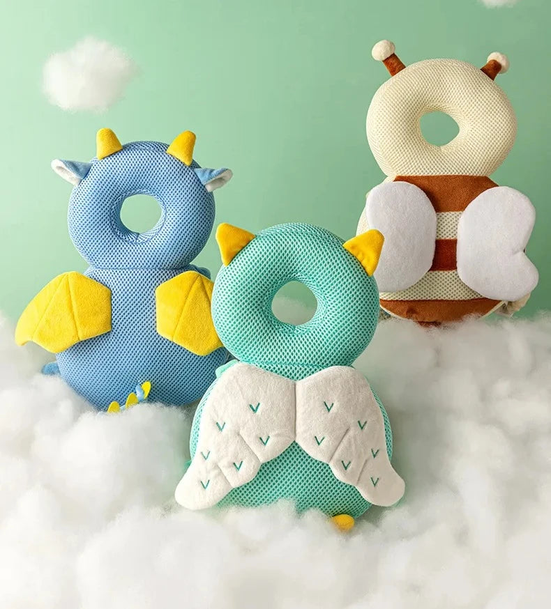 Baby learning-to-walk pillow with fall protection