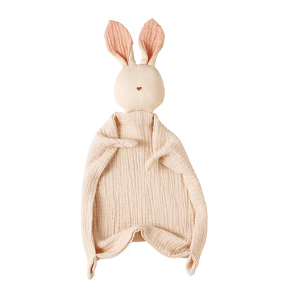 Cute bunny security blanket made of 100% cotton for babies