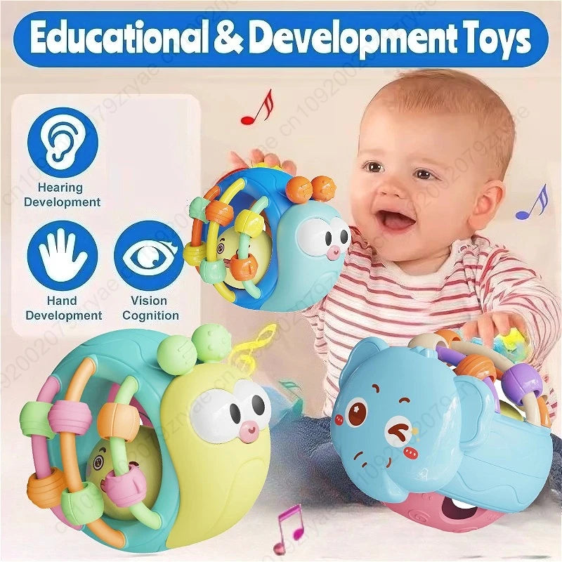 Baby Greifball mit Rassel & Beißring – Entdecken, Greifen und Spielen